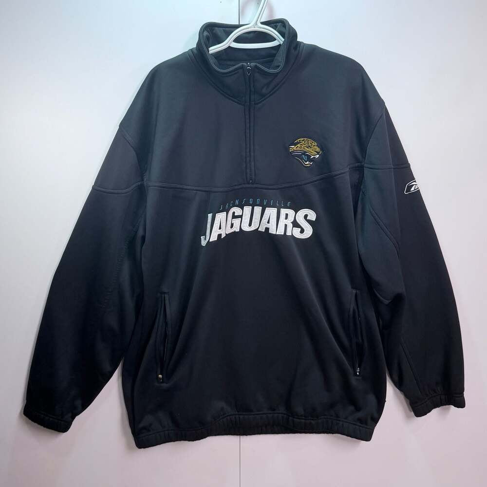 Reebok NFL Jacksonville Jaguars Quarter Zip Fleece Pullover Jacket